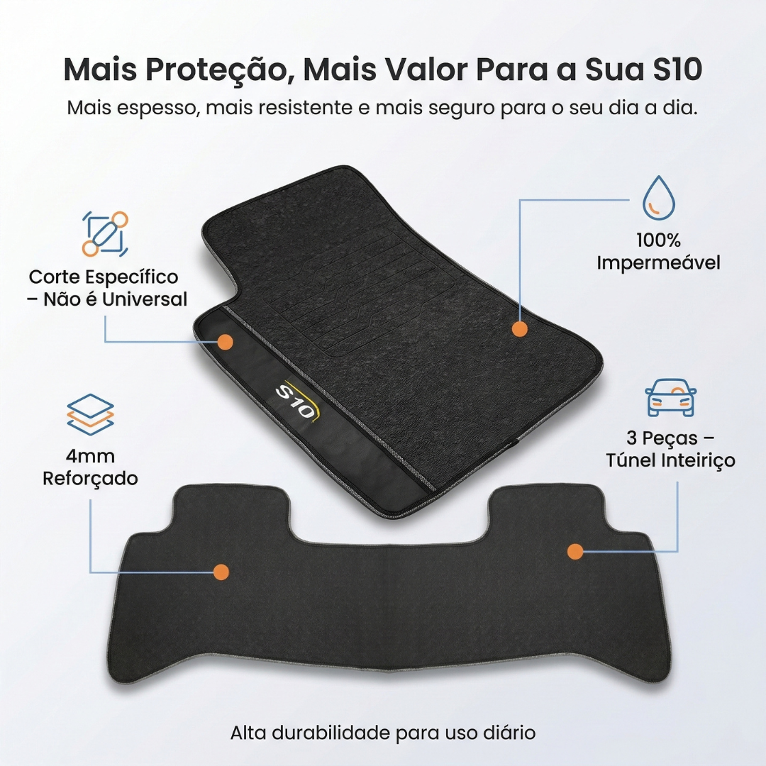 Tapete para S10 Nova Cd 2019 Acima