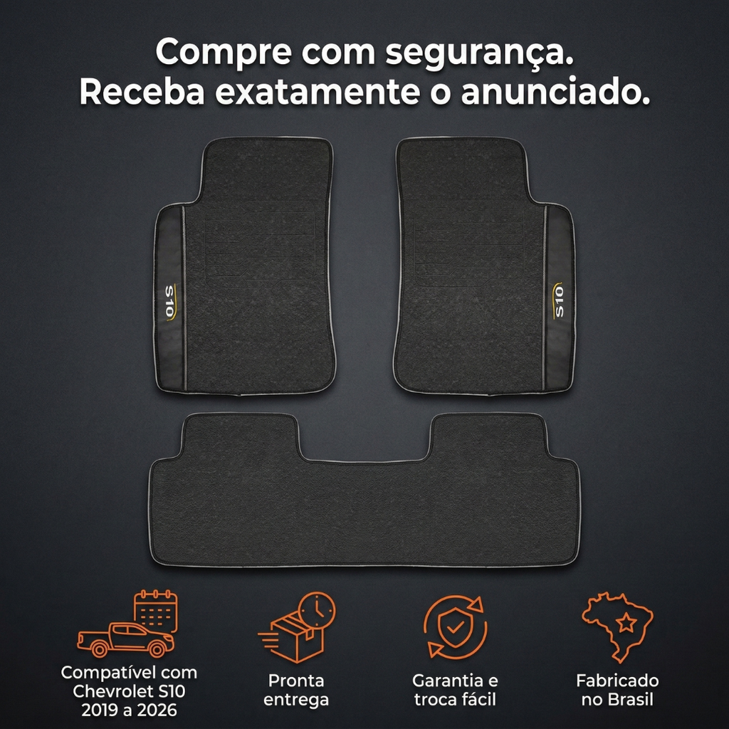 Tapete para S10 Nova Cd 2019 Acima