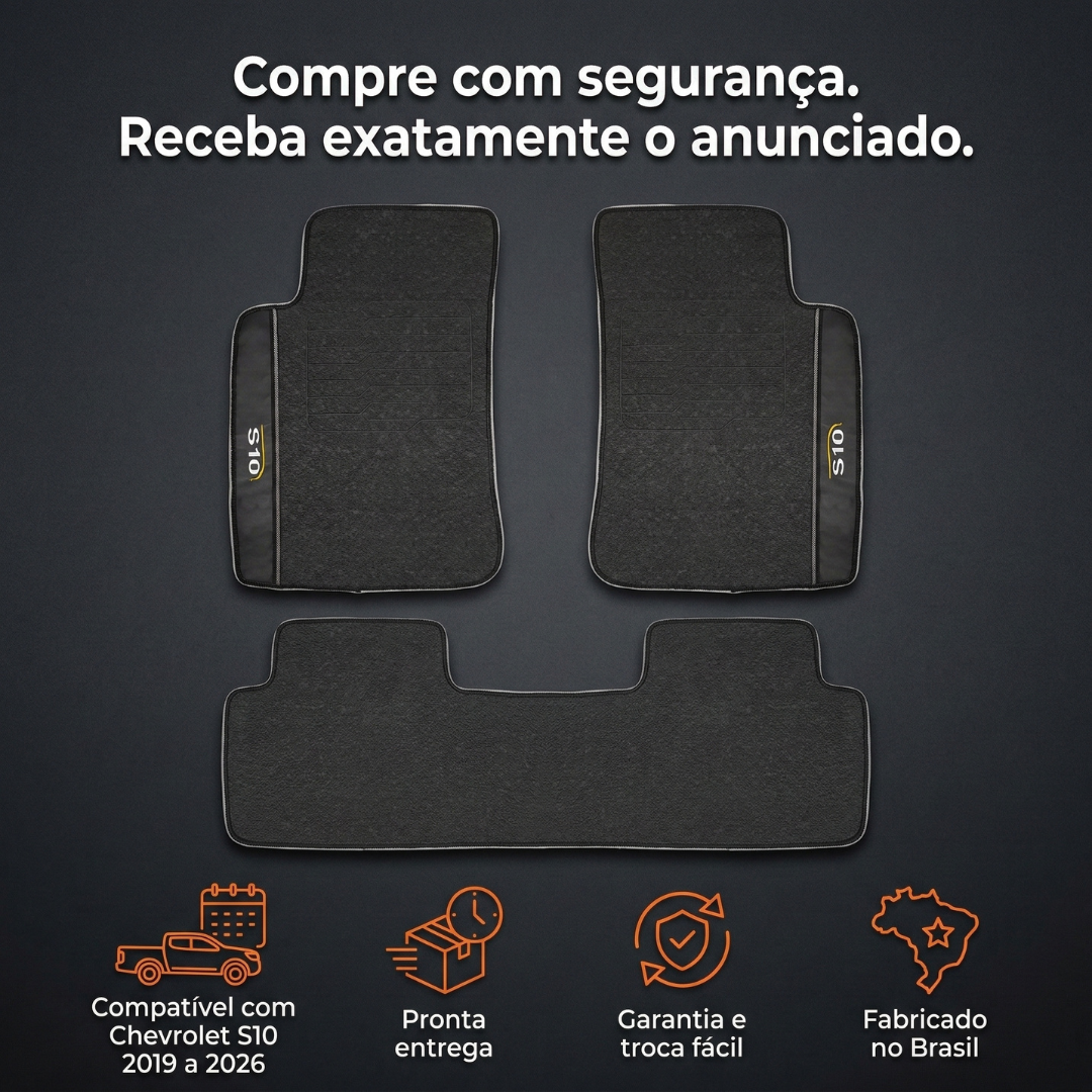 Tapete para S10 Nova Cd 2019 Acima